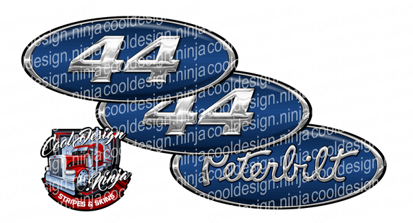 Dark Blue Unit 44 Peterbilt Emblem Skins