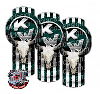 Dark Green Bull Skull Kenworth Emblem Skin Kit