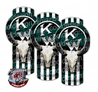 Dark Green Bull Skull Kenworth Emblem Skin Kit