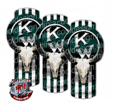 Dark Green Bull Skull Kenworth Emblem Skin Kit