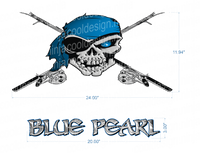 Vagas Blue Pearl Boat Decals