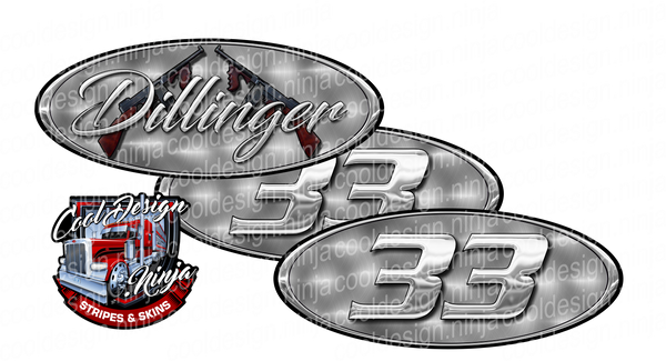 Dillinger Engine Turned Peterbilt Emblem Skins