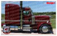 Cream and Black 379/389 Underhook Peterbilt Stripe Kit