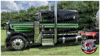 Grey and Lime Green Double Cees Peterbilt Stripe Kit