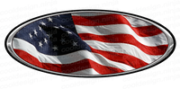American Flag Peterbilt Emblem Skin 3-Pack