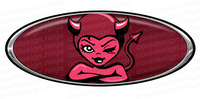 Sly Devil Woman Peterbilt Emblem Skin 3-Pack