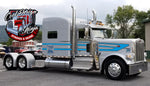 Blue-White-Black Fallen Arrow Peterbilt Stripe Kit