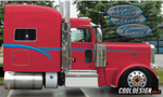 63" Peterbilt 389 Blue Streak Hot Rod Stripe Kit