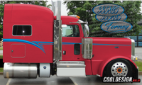 63" Peterbilt 389 Blue Streak Hot Rod Stripe Kit