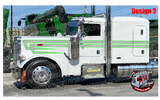 Grey and Lime Green 379/389 Double Cees Peterbilt Stripe Kit