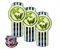 Global Green Blue Kenworth Emblem Skin Kit
