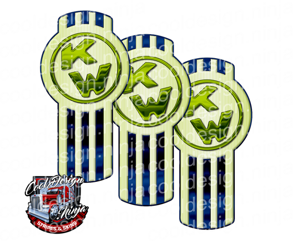 Global Green Blue Kenworth Emblem Skin Kit