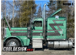 Sage Green 70s Ziggy Peterbilt Stripe Kit