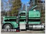 Black and Forest Green Full Seminole Peterbilt Stripe Kit