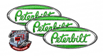 Green and White Peterbilt Emblem Skins