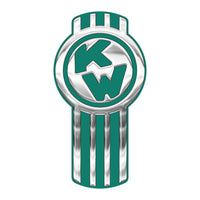 Chrome/Green Kenworth Emblem Skins x 3