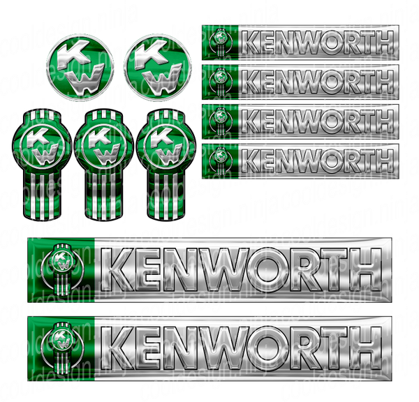 Green Kenworth W900 Interior Emblem Skins