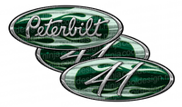 Green Flame Unit 21 Peterbilt Emblem Skins