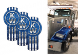 HG Blue Vertical Kenworth Emblem Skin Kit