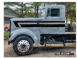 Black and Silver Grey 70s Overshadow Kenworth Stripe Kit