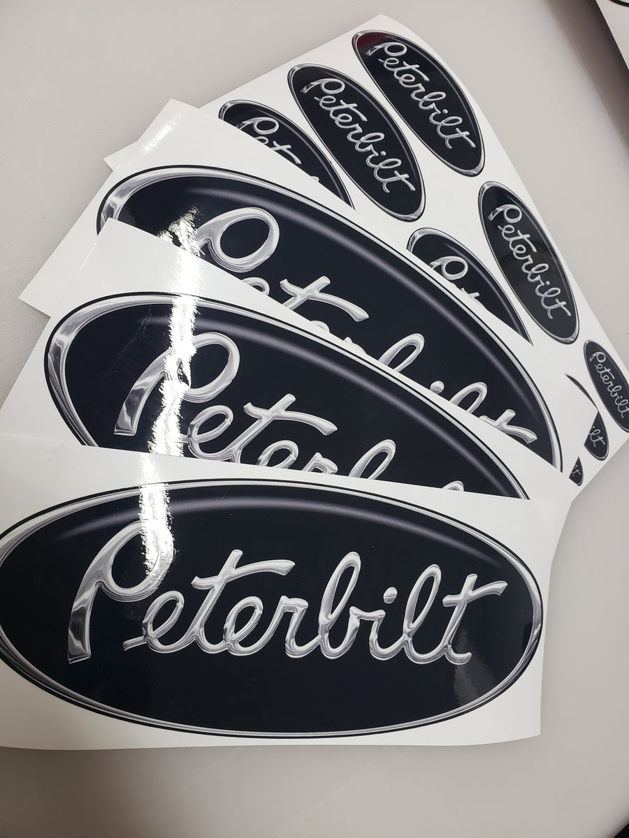In-Stock Special - Peterbilt Black and Chrome Hood and Interior Emblem ...