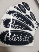 In-Stock Special - Peterbilt Black and Chrome Hood and Interior Emblem Skins