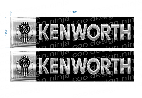 16in x 4in Kenworth Sill Emblem
