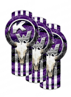 3-Pack of Purple Kenworth Bull Skull Emblem Skins