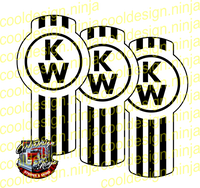 White and Black Vertical Kenworth Emblem Skin