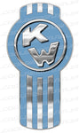 Light Faded Blue Kenworth Emblem Skins x 3