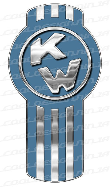 Medium Faded Blue Kenworth Emblem Skins x 3