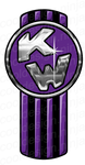 3-Pack Purple/Chrome Ol'School Kenworth Emblem Skins