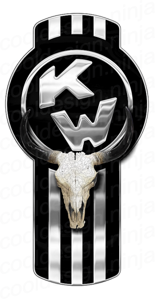 3-Pack of Kenworth Bull Skull Emblem Skins