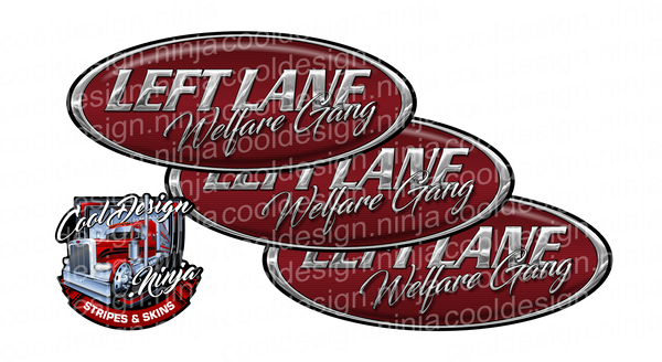 Left Lane Gang Peterbilt Emblem Skins