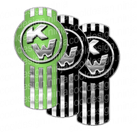 Gradient Green and Black Kenworth Emblem Skin Kit