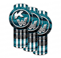 Light and Dark Teal Kenworth Emblem Skin Kit