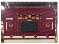Loco Motion Bull Skull Bunk Decal 51" x 12"