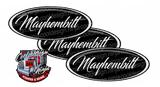 Black and White Mayhembilt Peterbilt Emblem Skins