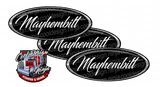 Black and White Mayhembilt Peterbilt Emblem Skins