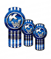 Medium Blue/Chrome Kenworth Emblem Skins