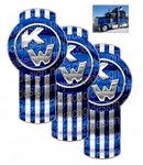 Number 66 Blue Kenworth Emblem Skin Kit