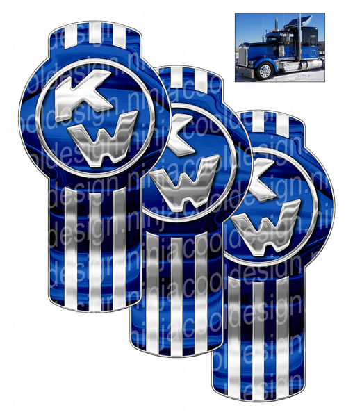 Number 66 Blue Kenworth Emblem Skin Kit