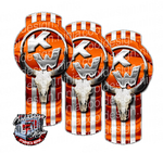 3-Pack of Orange Kenworth Bull Skull Emblem Skins