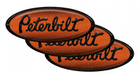 Orange and Black Peterbilt Emblem Skins