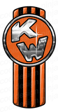 Orange Kenworth Emblem Skins x 3