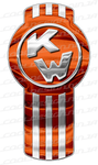 Orange Kenworth Emblem Skins x 3