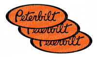 Orange and Black Peterbilt Emblem Skins