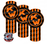 Solid Orange and Black Kenworth Emblem Skin Kit