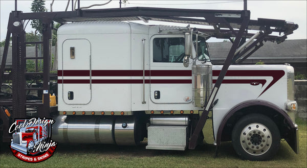 388 Peterbilt Dark Wedge Stripe Kit