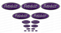 Chrome/Purple Peterbilt Emblem Skins